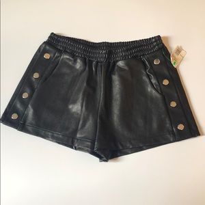 Amanda Uprichard Faux Leather shorts